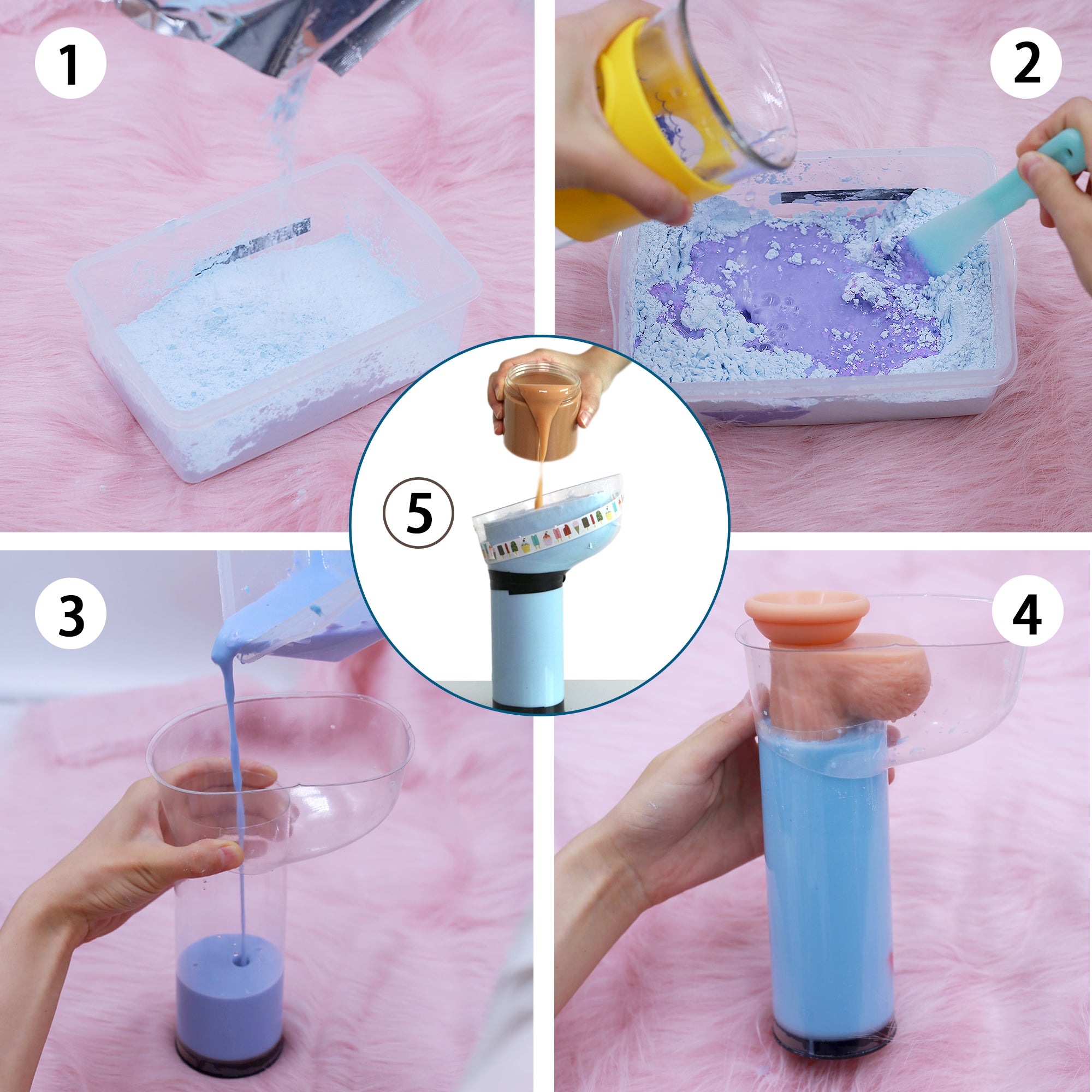 WeDol DIY Penis Casting Kit Liquid Silicone Clone Dildo Set with Heati