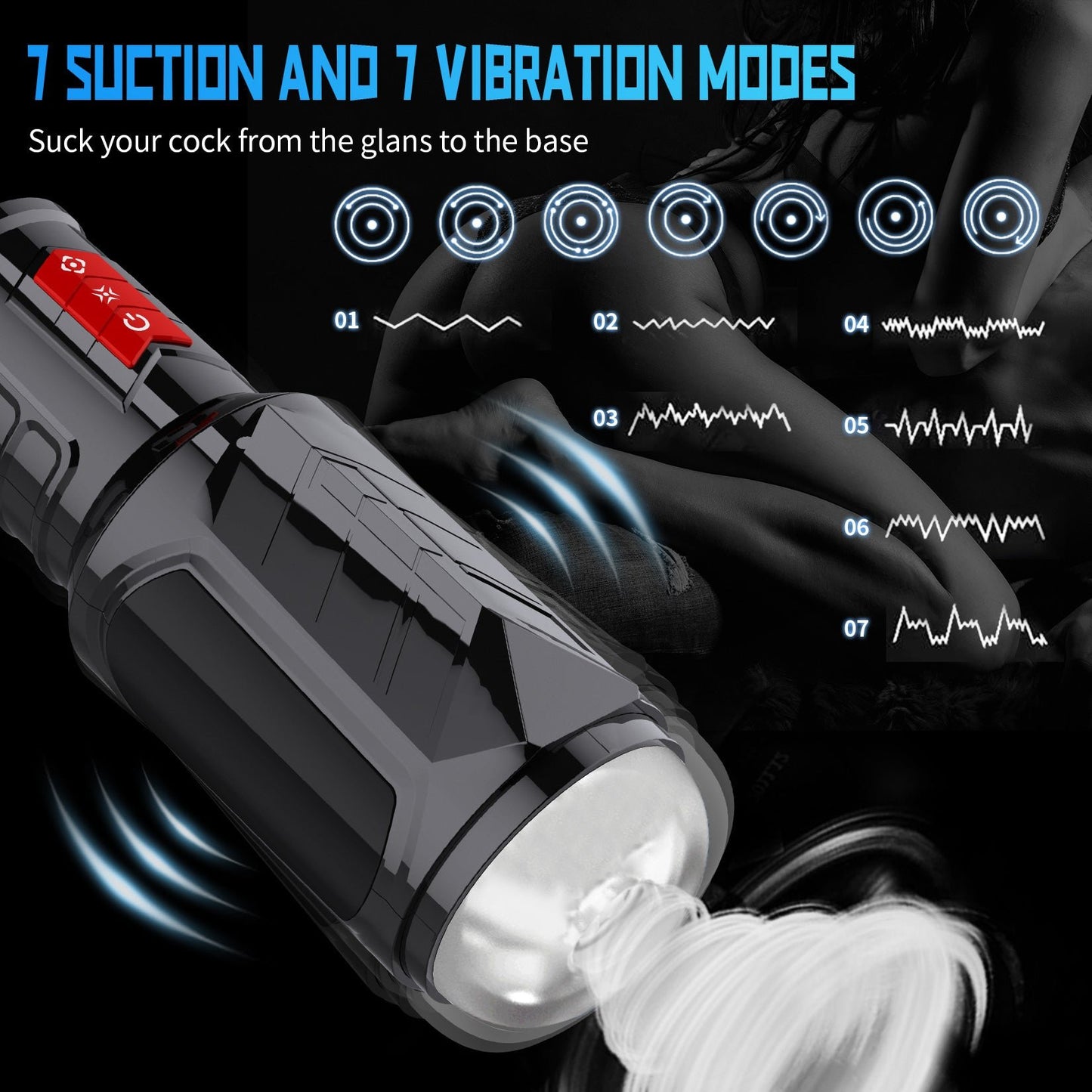 WeDol Automatic Male Masturbator Cup with 7 Oral-Suction &7 Vibration Modes Moans Sex Toys