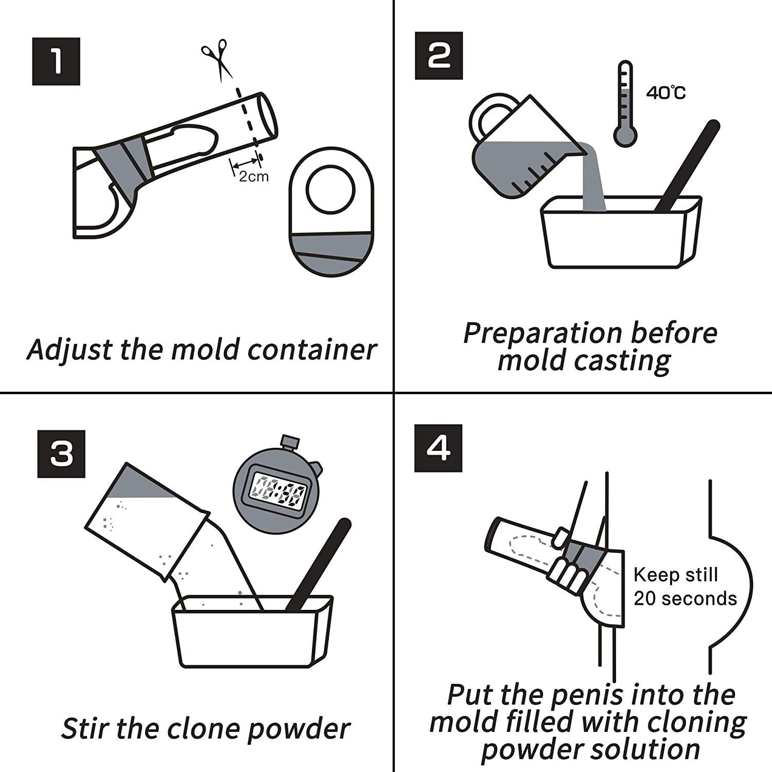 WeDol DIY Penis Casting Kit Liquid Silicone Clone Dildo Set with Heati pic pic