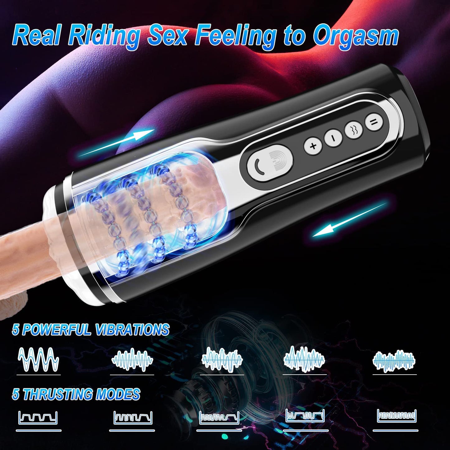 WeDol 5 Thrusting & Vibration Modes Realistic Vagina Automatic Springs Masturbator