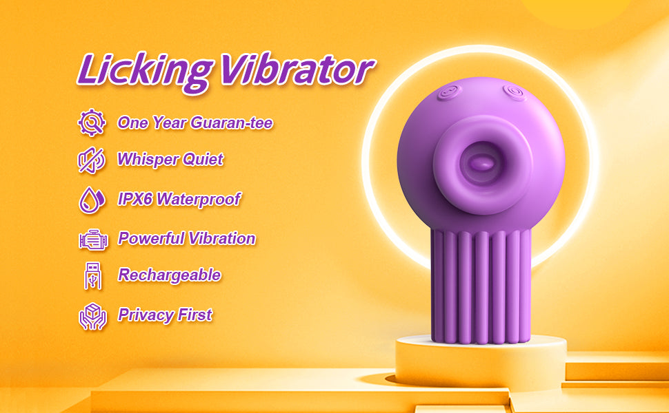 Clitoral Licking G Spot Vibrator for Clit and Nipple Stimulation, Tongue Vibrator with 7 Vibration & 7 Licking Modes, Rechargeable Adult Sex Toys for Women and Couples